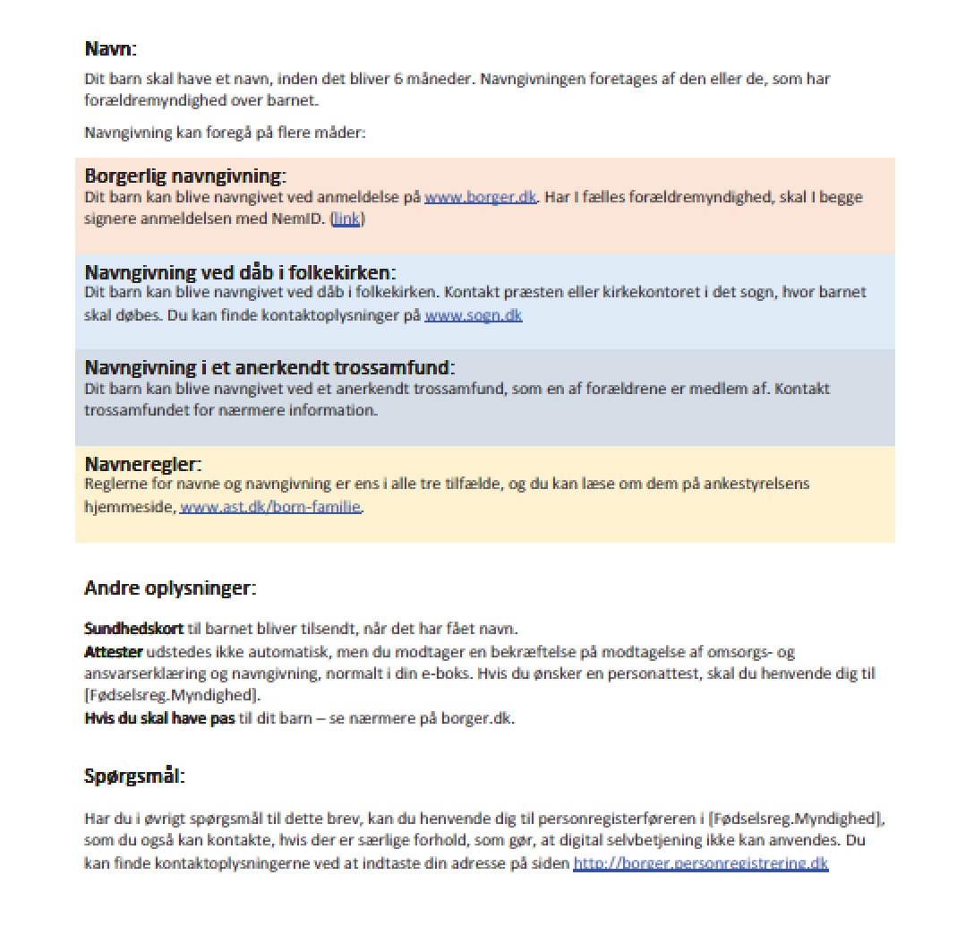 nyfødt registrering nyfødt registrering